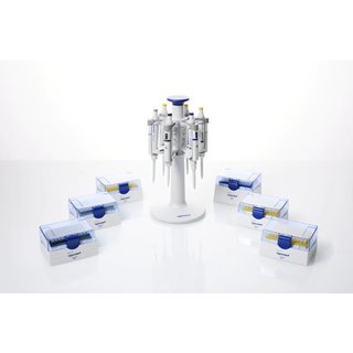 Eppendorf Research plus, 6er-Pack mit Pipette Carousel 2